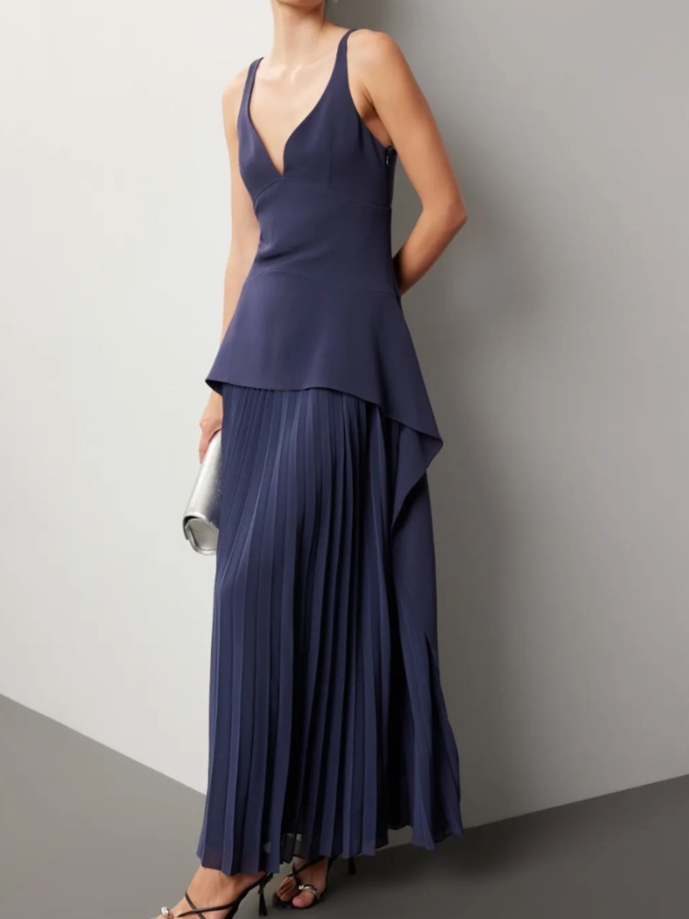 SIMKHAI Sequoia Sleeveless V Neck Midi Dress Size 6